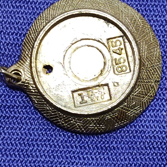 Pendant Picture Frame & Clear Insert For Necklace 1 A-S NYC 8545 Gold Tone VTG - Picture 5 of 5